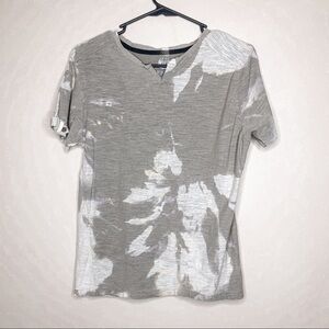Bleach Dyed Short Sleeve Casual Tee Shirt